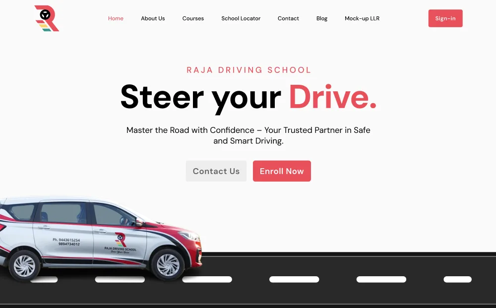 Raja Driving School project